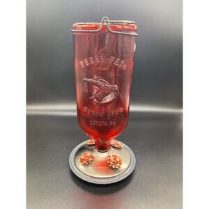 Hummingbird Feeder by Woodstream Corp Red Glass Perky Pet Since 1958 Lititz PA